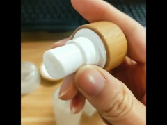 Bamboo Glass Frosted Mist Spray Bottles & Jars for Facial Serum Lotion 5g~250g