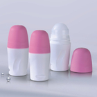 Wholesales 15ml clear body perfume paste roll on plastic bottle with round roller ball