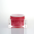 Empty Pink 20G Acrylic Skincare Plastic Double Wall With Screw Lids Packaging