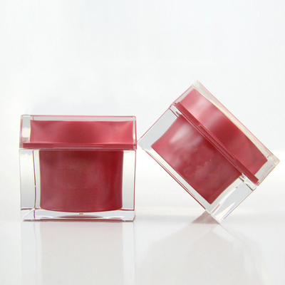 Empty Acrylic Skincare Plastic Double Wall Cosmetic Packaging Jar 20G With Screw Lids