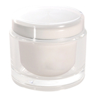 Fast Shipping 15g 30g White Round Acrylic Plastic Cosmetic Packaging Jar Containers