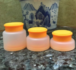 PP Frosted Jar Cream Cosmetic Packaging Orange Eco Friendly 30g Plastic Cosmetic Jars
