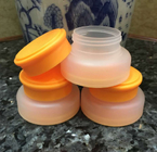 PP Frosted Jar Cream Cosmetic Packaging Orange Eco Friendly 30g Plastic Cosmetic Jars
